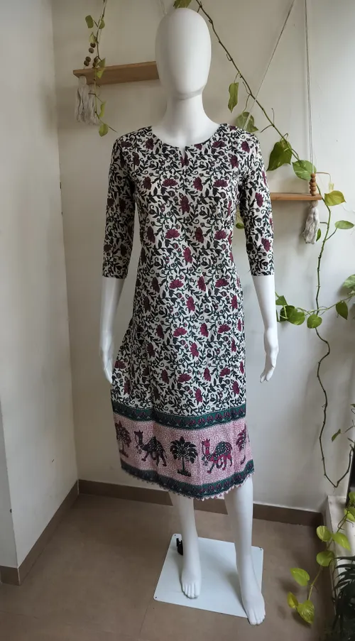 Kalamkari Print Cotton Kurti 4